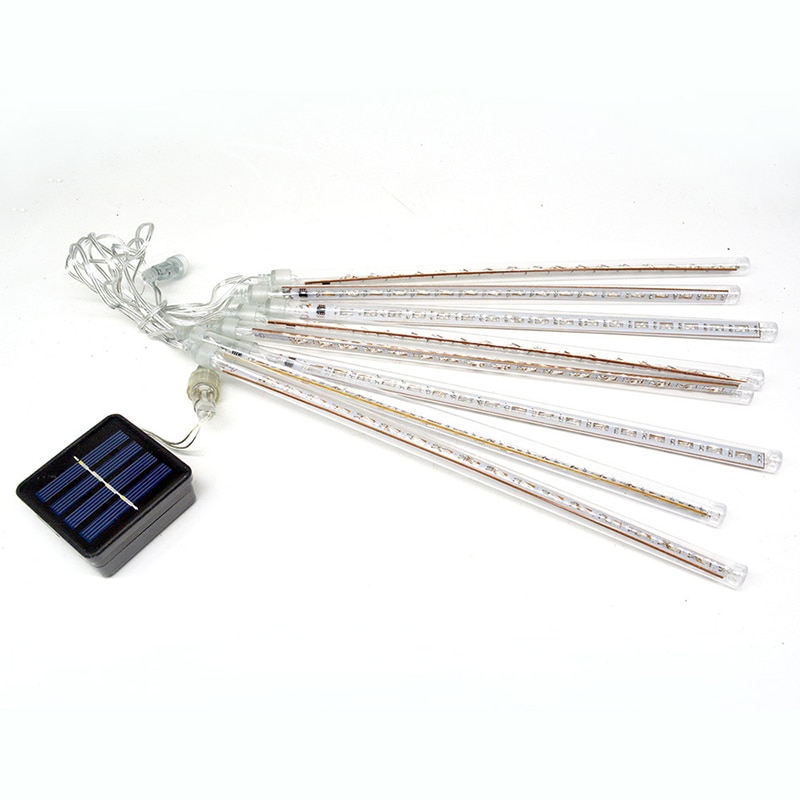 Solar-LED-Meteor-Shower-Rain-Lights-Holiday-String-Lights-Waterproof-Garden-Light-8-Tubes-144-Leds-3 suntasticsolarproducts