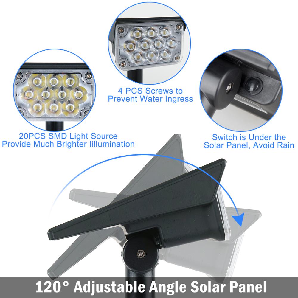 T-SUN-20LED-Adjustable-Solar-Spotlight-Solar-Garden-Light-IP65-Super-Bright-Landscape-Wall-Light-Outdoor-3 suntasticsolarproducts